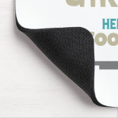 彼女のスクーターを愛する女の子 マウスパッド (コーナー)