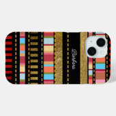 彼女のストライプの名前の素晴らしいパターン Case-Mate iPhoneケース (裏面 (横))