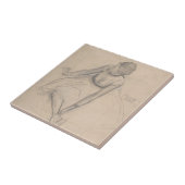 彼女のスリッパを調節しているダンサー タイル (側面)