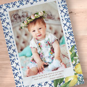 彼女のタイルのための地中海のバプテスマフローラ サンキューカード