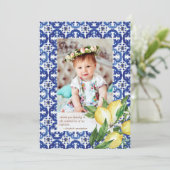 彼女のタイルのための地中海のバプテスマレモン花 サンキューカード (スタンド正面)