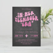 彼女のティーン時代のグルービーな誕生日 招待状 (スタンド正面)