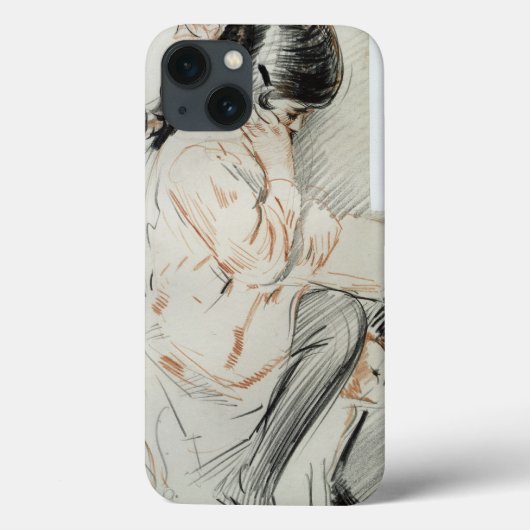 彼女のトイドッグに坐るPauletteの読書 Case-Mate iPhoneケース (裏面)