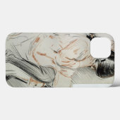 彼女のトイドッグに坐るPauletteの読書 Case-Mate iPhoneケース (裏面 (横))