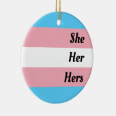 彼女のトランスジェンダープライド セラミックオーナメント (右)