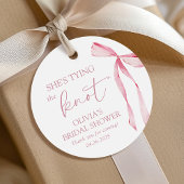 「彼女のノットを結ぶ」コケッティ ボウ ブライダル シャワー フェイバータグ