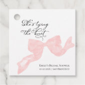 「彼女のノット・ザ・ボウ ブライダルシャワーのお礼」 フェイバータグ (正面)