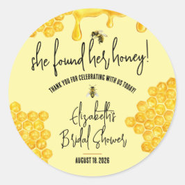 彼女のハチミツを見つけた！ ハチの花嫁のギフト ラウンドシール