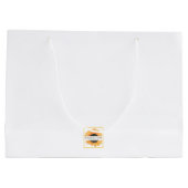 彼女のハッピーバースデーピンクのバラのために ラージペーパーバッグ (裏面)