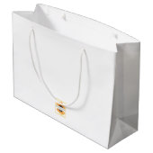 彼女のハッピーバースデーピンクのバラのために ラージペーパーバッグ (裏面アングル)