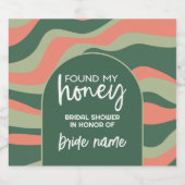 彼女のハニーが見つかった - オーガニックカーブのブライダルシャワー ビールラベル (シングルラベル)