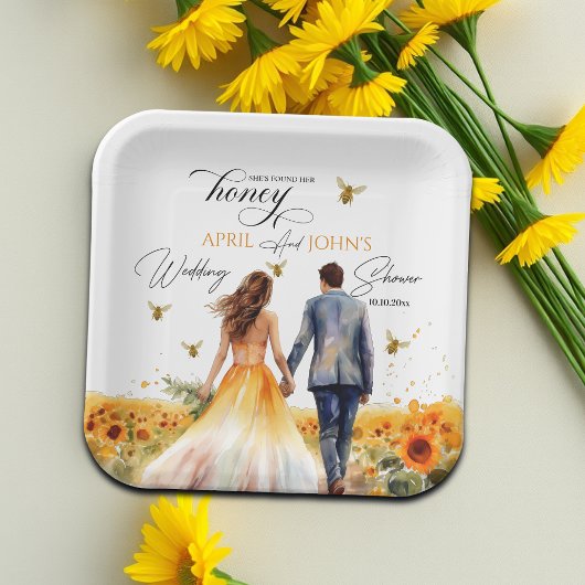 彼女のハニーの結婚前パーティー ペーパープレート