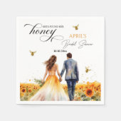 彼女のハニーを探す ブライダルシャワー スタンダードカクテルナプキン (正面)