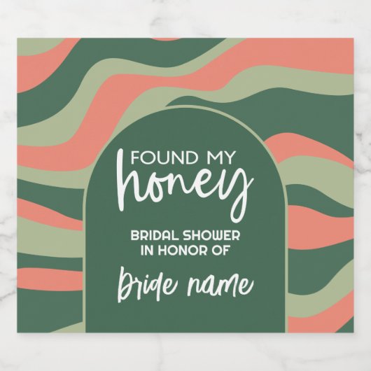 彼女のハニーを発見した - オーガニックカーブのブライダルシャワー ビールラベル (シングルラベル)