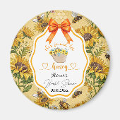 彼女のハニーを発見した ブライダルシャワーのお土産 マグネット (正面)