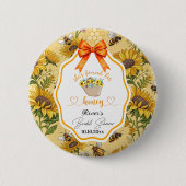 彼女のハニーを発見した ブライダルシャワーのお土産 缶バッジ (正面)