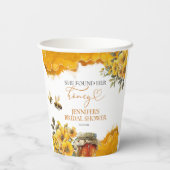 彼女のハニーを発見した | 水彩 結婚前のお祝い 紙コップ (裏面)