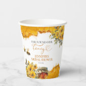 彼女のハニーを発見した | 水彩 結婚前のお祝い 紙コップ (正面)
