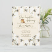 彼女のハニーハニーハチミツの巣のウェディングシャワーが見つかった 招待状 (スタンド正面)
