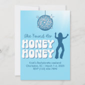 彼女のハニーハニーバチェロレッテパーティーの招待状を見つけた 招待状 (正面)