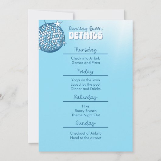 彼女のハニーハニーバチェロレッテパーティーの招待状を見つけた 招待状 (裏面)