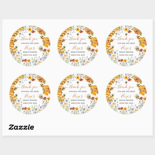 彼女のハニービー サンクス プリンスェローブ ラウンドシール (シート)