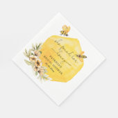 彼女のハニーフラワービーブライダルシャワーが見つかった スタンダードランチョンナプキン (角)