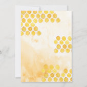 彼女のハニーフローラルビーブライダルシャワー 招待状 (裏面)