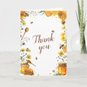 彼女のハニーブライダルシャワーが見つかった サンキューカード (正面)