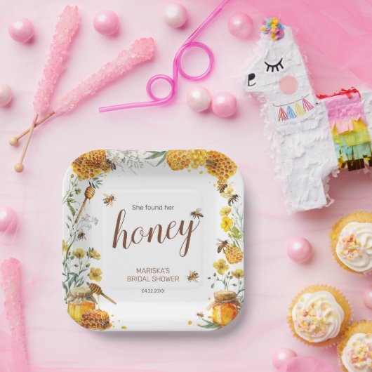 彼女のハニーブライダルシャワーが見つかった ペーパープレート (パーティー)