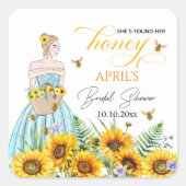 彼女のハニーブライダルシャワー スクエアシール (正面)