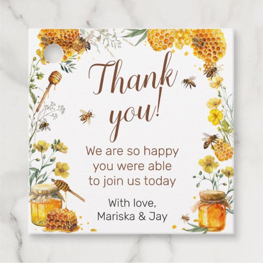 彼女のハニーブライダルシャワー フェイバータグ (正面)