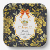 彼女のハニーブライダルシャワー ペーパープレート (正面)