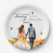 彼女のハニーブライダルシャワー ペーパープレート (正面)