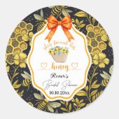 彼女のハニーブライダルシャワー ラウンドシール (正面)