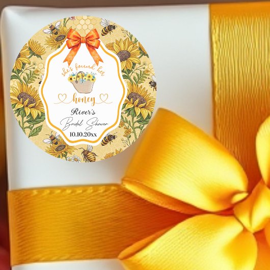 彼女のハニーブライダルシャワー ラウンドシール