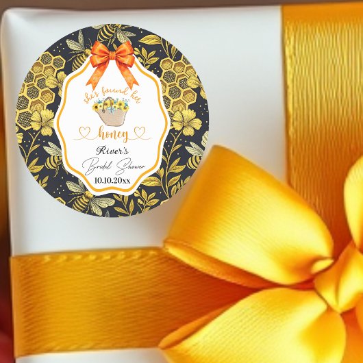 彼女のハニーブライダルシャワー ラウンドシール