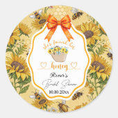 彼女のハニーブライダルシャワー ラウンドシール (正面)