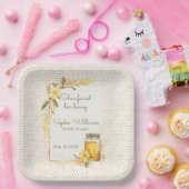 彼女のハニーヤングフラワーブライダルシャワー ペーパープレート (パーティー)