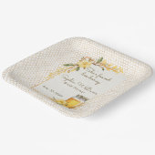 彼女のハニーヤングフラワーブライダルシャワー ペーパープレート (傾斜あり)