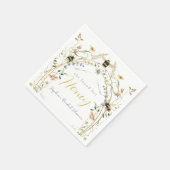 彼女のハニーワイルドフラワーブライダルシャワーが見つかった スタンダードカクテルナプキン (角)