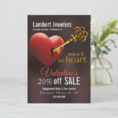 彼女のハートのバレンタインの販売促進の鍵を開けて下さい 招待状 (スタンド正面)