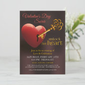 彼女のハートのバレンタインデーのパーティーの鍵を開けて下さい 招待状 (スタンド正面)