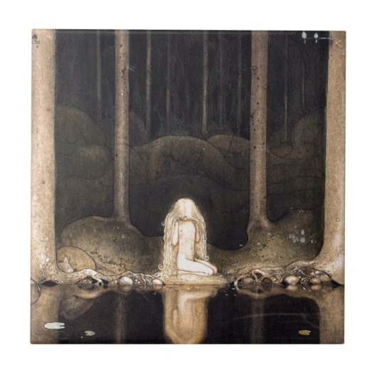 彼女のハートのヴィンテージのファンタジーのおとぎ話を捜すこと タイル (正面)