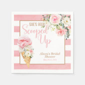 『彼女のハートはもうGETされた』(ストライプ) オリジナルペーパー スタンダードカクテルナプキン (正面)