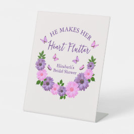 彼女のハートをときめかせる バタフライブライダルシャワー 台座サイン