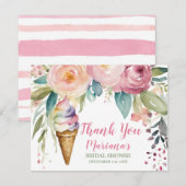 『彼女のハートを鷲掴みに』ウェディングシャワーの感謝カード サンキューカード (正面/裏面)