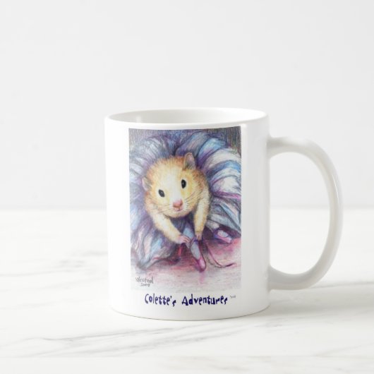 彼女のバレエシューズを結んでいるコレット コーヒーマグカップ (右)