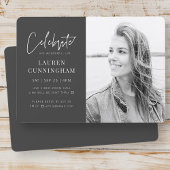 彼女のバーチャルお祝いの人生の写真モダンのために 招待状