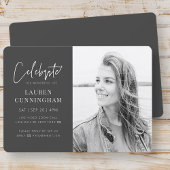 彼女のバーチャルお祝いの人生の写真モダンのために 招待状